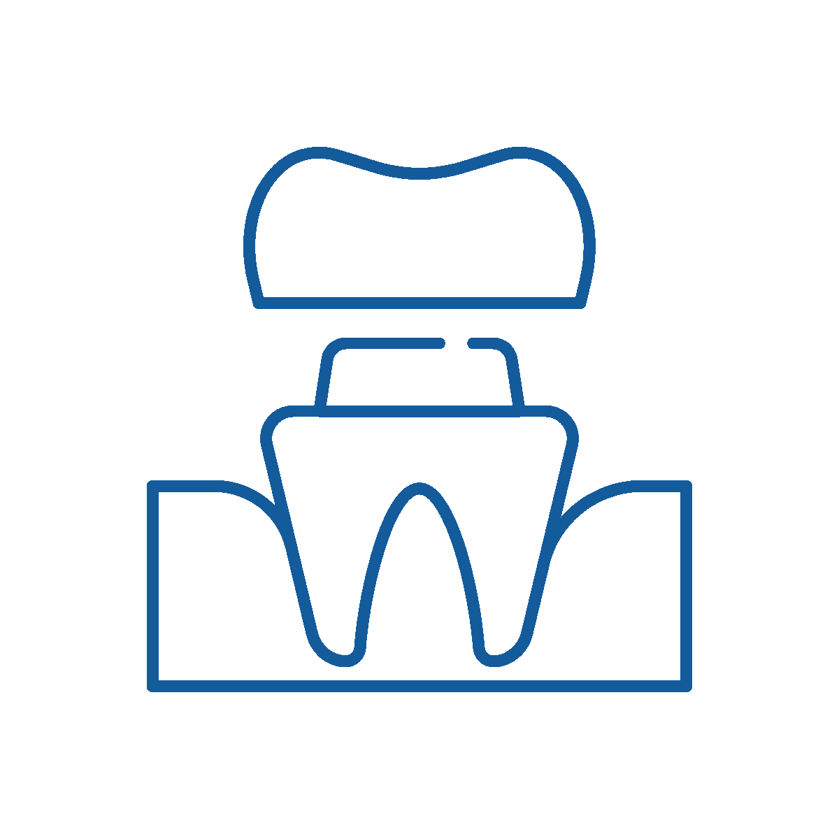 2d line art of a dental crown